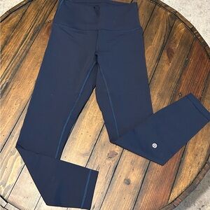 Lululemon Athletica Navy Blue Leggings 25”